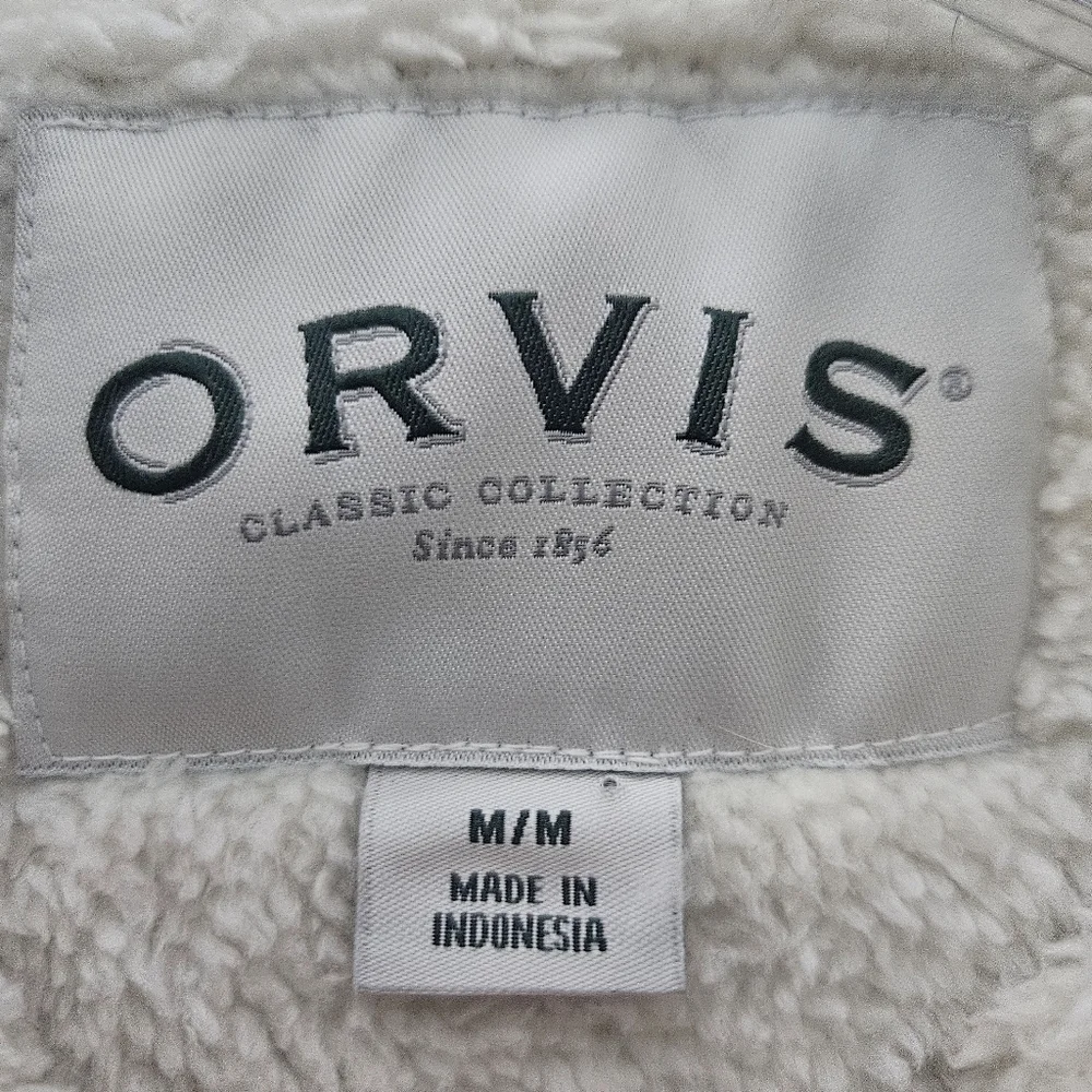 Orvis Men's Size Medium‎ Black Brighton Pullover Sherpa Lined 1/4 Zip